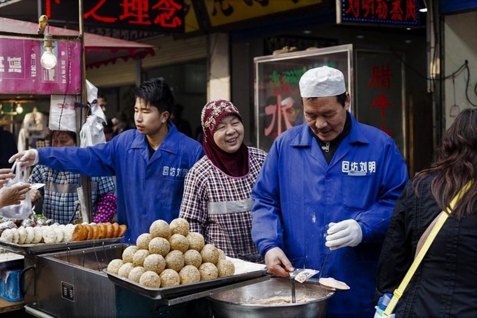 A bowl of Xi'an hand-pulled noodles in the Muslim Quarter